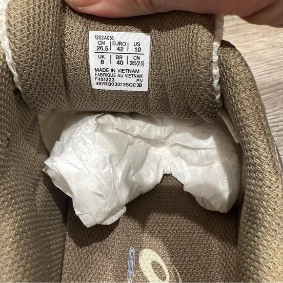 ASICS Gel-Kayano 14 Cream Pepper Athletic Running Sneakers - Picture 9 of 13